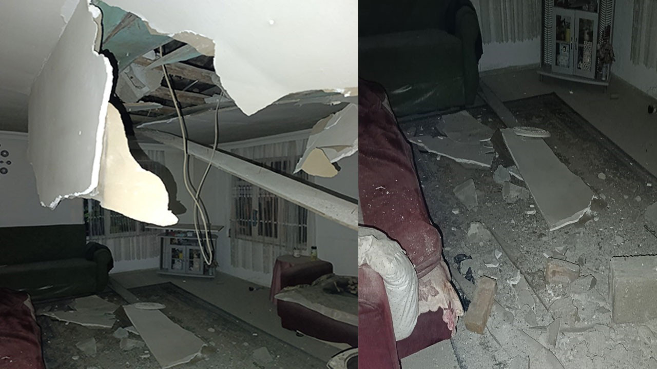 Sındırgı depreminde Manisa Gördes’te bir evin tavanı çöktü